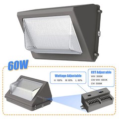 36W/48W/60W Adjustable 3000K 4000K 5000K Outdoor Wall Pack Lights Dusk to Dawn