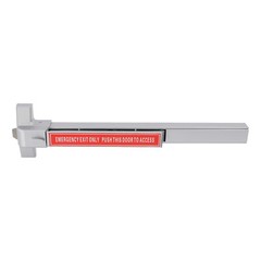 Door Push Bar Panic Exit Device with Lock Commercial Emergency Hardware Silver