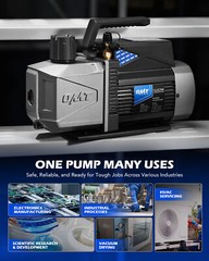 14.4cfm 1.5hp Vacuum Pump HVAC 2 Stage Vacuum Pump R134a R22 R410a 2x Oil Bottle