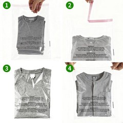 Clear Poly Bags with Suffocation Warning Self Seal Merchandise Packaging For FBA