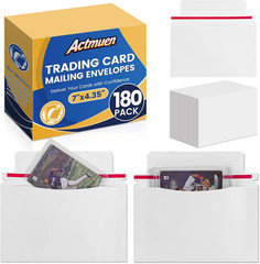 180 Pack Mailer Trading Card Envelopes，7″ X 4.35″ Trading Card Mailers for Shipp