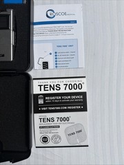 Roscoe Medical TENS 7000 Unit 2-Channel Wearable with Electrodes & Carrying Case