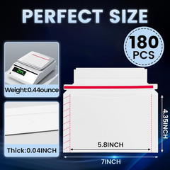 180 Pack Mailer Trading Card Envelopes，7″ X 4.35″ Trading Card Mailers for Shipp