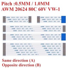 4/6/8/10/12/14/16/18/20/24/30/34/40/50/60 Pin FFC Ribbon Flat Flexible FPC Cable