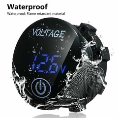 12V-24V Car Marine Motorcycle Touch LED Digital Voltmeter Voltage Meter Battery