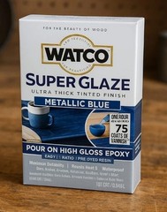 RUST-OLEUM Watco Metallic Blue Super Glaze High Gloss Epoxy 366716 One Quart Kit