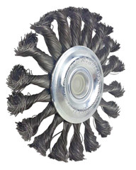 4-1/2”x5/8″Arbor Twist Knot-Type Wire Wheel Carbon Steel Brush for Angle Grinder