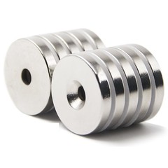 10 50 Strong Countersunk Ring Magnets 3/4″ x1/8 ” Hole 3mm Rare Earth Neodymium
