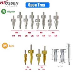 Hiossen/Nobel/Straumann Open/Closed Tray Posts Healing & Locator Abutments Caps