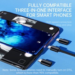 Dual Lens Camera Endoscope Inspection Cam Waterproof 8LED iPhone iPad Android US