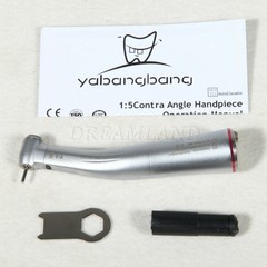 2 Dental Fiber Optic 1:5 Winkelstück Handstück Rot Mit Licht For NSK X95L Ti-Max