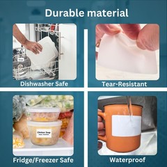 Blank Waterproof Label Stickers, White 2.8 Inches x 1.6 Inches,