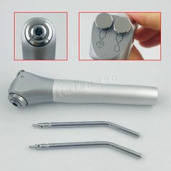 Dental 3 Way Air Water Syringe Triple Spray Handpiece with 2 Nozzles Tips Tubes