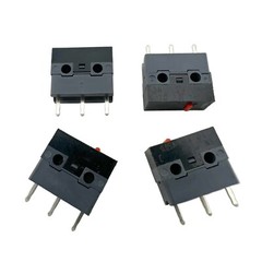 HUANO Red Dot Long-Pin 4mm Rise 10M Mouse Micro Switch 12.8×5.8×11.2mm (4 Pcs)