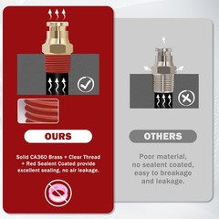 1/2″ Quick Push to Connect Fittings Brass Union Straight Joint DOT Approved 1…