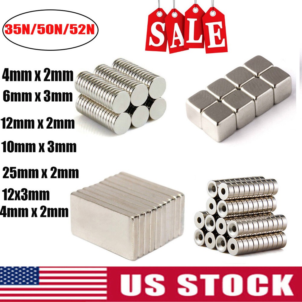 New Round Disc Block Magnets Rare Earth Neodymium N52 N50 N35 20/50/100 Pcs