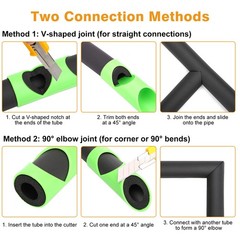6PCS Pipe Insulation Cutting Guide Tool 15-53mm Molded Foam Rubber Pipe Cutter
