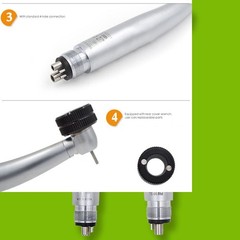 OLED+ 5 Light LED E-Generator Dental High Speed Fiber Optic Handpiece 2/4Hole