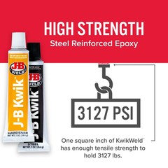 J-B Weld 8276 KwikWeld Quick Setting Steel Reinforced Epoxy – Dark Grey 2 oz