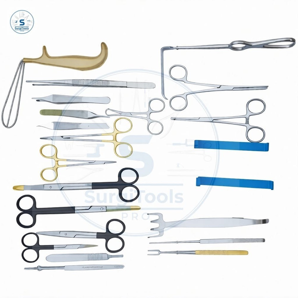 Facial Surgery Instrument Set 21Pcs Face Lift Cosmetic Surgical Tools Kit