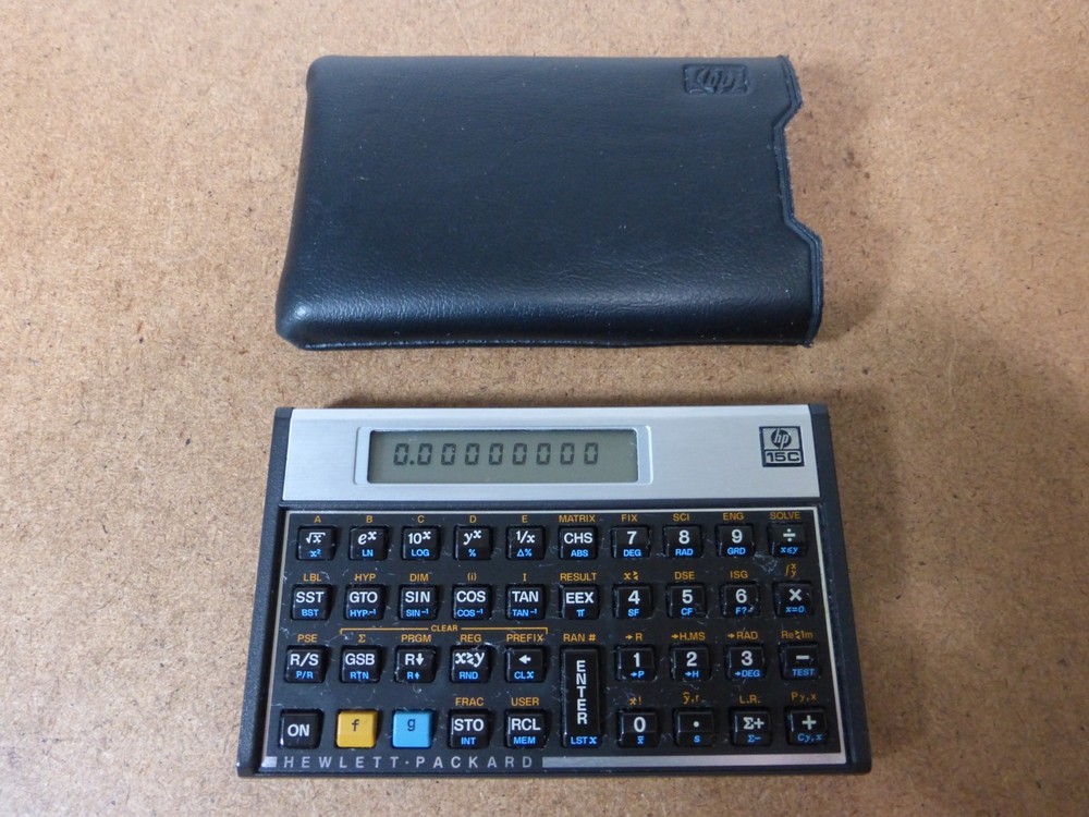 Hewlett Packard HP 15C RPN Scientific Calculator w/ Fresh Batteries & Case ~ USA