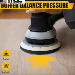 Giwiemi 4 Pack Orbital Sander Foam 5 inches x 5 x 0.5 inches, Black