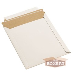 100 – 7×9” Rigid Flat Photo Mailers – Self-Seal – White from The Boxery