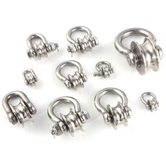 1PCS Stainless Steel Wheel Pulley Block Wheave U Groove Rope Pulley Cable Pulley