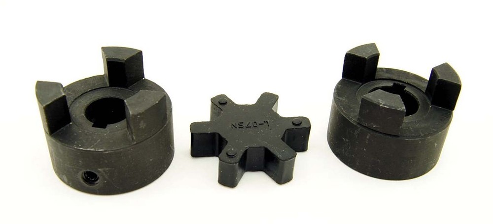 1/2″ to 1″ L075 Flexible 3-Piece L-Jaw Coupling Coupler Set & NBR Rubber Spider