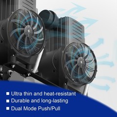 SSN 16″ Electric Radiator Cooling Fan Thermostat Wiring Switch Relay Kit, Pus…