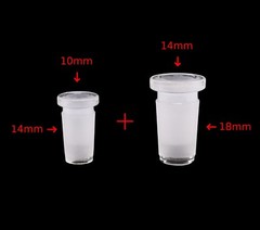 18mm Male to 14mm Female + 14mm Male to 10mm Female | Glass Expander Reducer