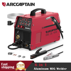ARCCAPTAIN 6-in-1 Aluminum MIG Welder, 200A Flux Core MIG/Gas MIG/Lift TIG