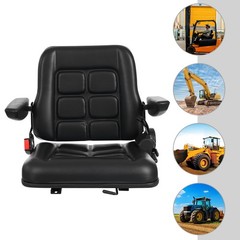 Adjustable Forklift Seat Seatbelt Armrests 220 lbs Capacity Reclining Backrest