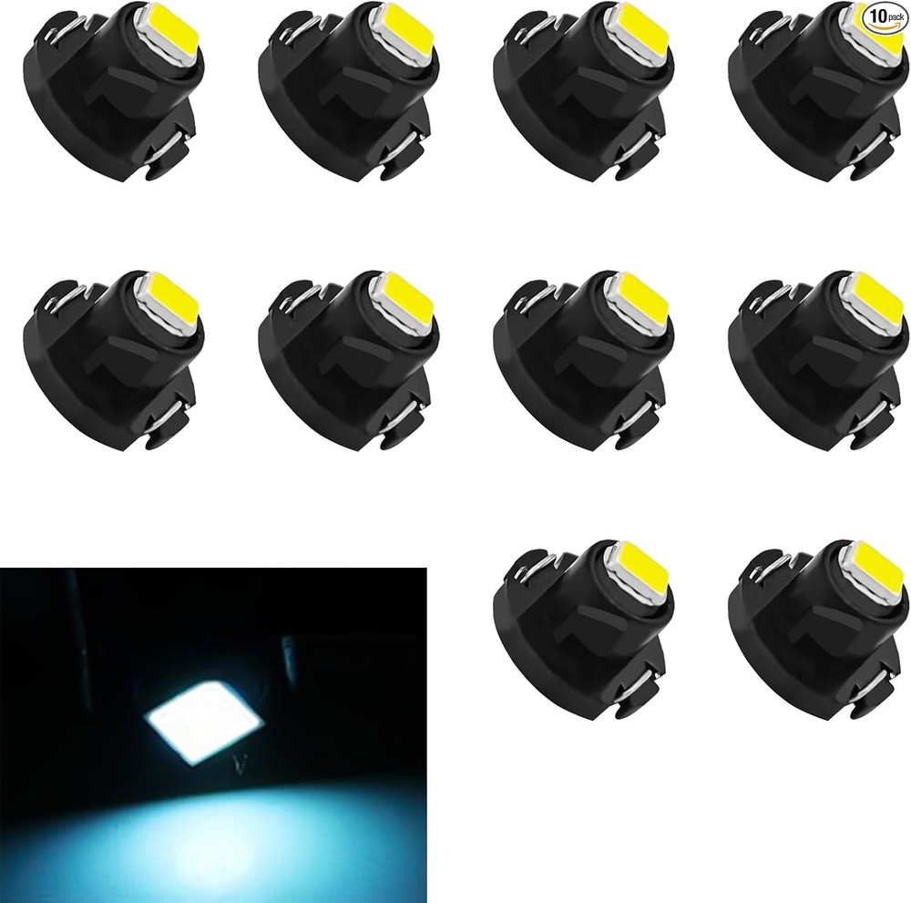 10PCS Blue LED Car Interior Lights, 12V 3030 SMD Chip Dash Ins Color: Ice Blue