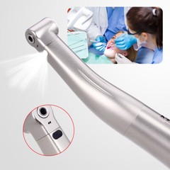 1:1 Fibra Óptica Pieza de Mano Dental Baja Velocidad LED Contra Angulo Empuje