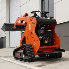 24HP Mini Skid Steer Tracked Loader 3-Pumps 2-Cylinder Gas Engine +2 Attachments