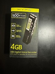 New: Hype 4GB USB Digital Voice Recorder 70+ Hours;Microphone; plus phone hookup