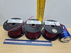 Carol 18410 16awg Stranded Copper PVC HookUp Wire AWM Red 100ft Appliance 600V