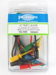 Test Leads- 5 Multi-Color – Mini Grabber IC Clips – 16″ Long Philmore 500, NEW!