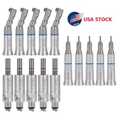 Dental Low Slow Speed Handpiece Contra Angle Straight Air Motor 4 Hole NSK Style