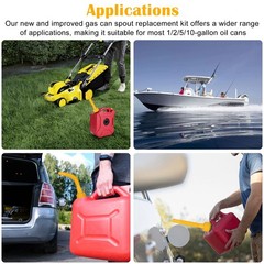 6X Replacement Gas Can Spout Kit Nozzle Vent For Plastic Gas Cans Old Style Cap