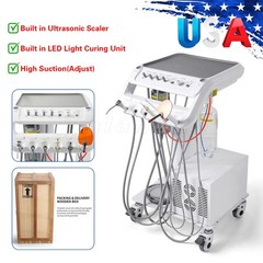 Dental Portable Mobile Delivery Unit System With Suction Air Compressor 4Hole
