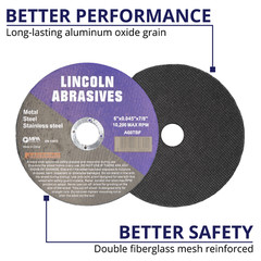 250 Pack 6″ x .045″ x 7/8″ Cut-off Wheel Cutting Discs Stainless Steel & Metal