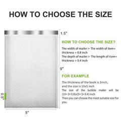 #00 15 PCS 6×9 Inches Poly Bubble Mailers, Padded Envelopes Bags