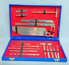 Zaiss Post Mortem Instrument Set / Autopsy / Dissection Kit Anatomy 19Pcs