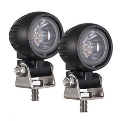 Raycharm Offroad 2 Round Led Fog Light Pods For Motorcycle 6000K Cool-White