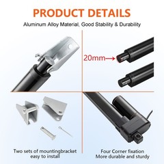 DC 12V Linear Actuator Heavy Duty Stroke 2″~40″ 1000MM 3000N 660lbs Waterproof