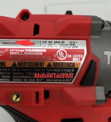 Milwaukee M12 FUEL 1/2″ Hammer Drill Driver GEN 3 3404-20 + FUEL 13″ Bag