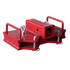 2″ Dual Forklift Hitch Receiver Aadpter 14.04*10.92*5.38 in C”2.11 in Red