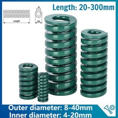 Green Heavy Load Duty Compression Die Spring TH Mould Spring OD 8-40mm ID 4-20mm